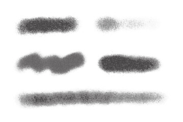 Poster - halftone dotted shapes on white background. vector paint blob with noisy stipple effect. abstract sp
