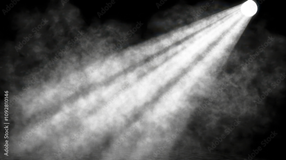 Spotlight with Smoke Texture – Dramatic Light Beam, Smoky Overlay ...