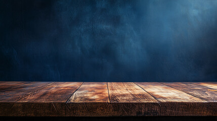Fototapete - Table top background. Wooden table mock up background minimalistic copy space countertop
