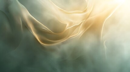 Poster - An abstract digital backdrop featuring light, soft textures and smooth gradients, evoking a sense of calm and serenity, ideal for a natural tech aesthetic
