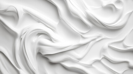 Aufkleber - White abstract forms background different shapes. Minimalistic white bright background futuristic texture