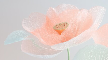 Canvas Print - Delicate translucent pink flower petals