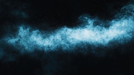 Wall Mural - beautiful blue galaxy swirling in the cosmos