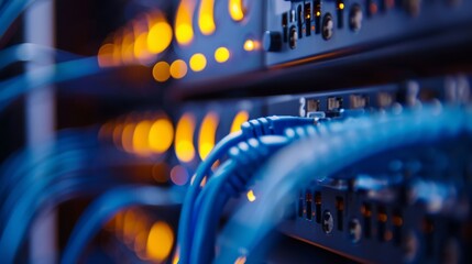 Poster - Modern data center with highspeed network for efficient operations and seamless communication