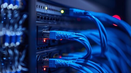 Poster - Modern data center with highspeed network for efficient operations and seamless communication