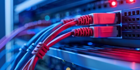 Poster - Modern data center with highspeed network for efficient operations and seamless communication