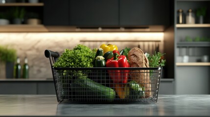 The Basket with Fresh Produce