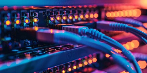 Poster - Modern data center with highspeed network for efficient operations and seamless communication