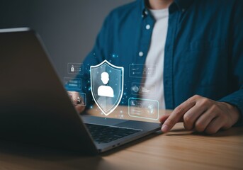 Poster - Software developer securing user data with innovative cyber security solutions, enhancing online privacy and protection against digital threats
