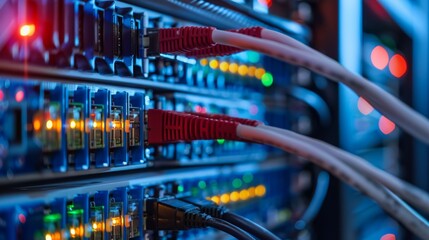 Poster - A description of the arrangement of cables and racks within a data center network infrastructure