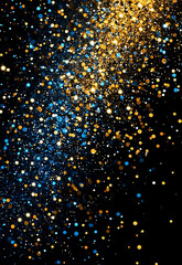 Wall Mural - bright colorful glittering lights and swirling confetti bokeh background for your initiatory bokeh d