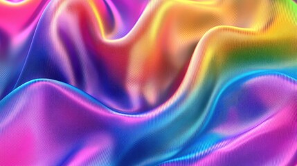 Aufkleber - Glitchy static-filled screen layered with rainbow tones and geometric patterns.