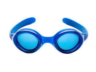 a blue goggles with blue lenses