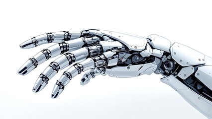 Poster - Robot hand reaching gesture or holding object 3d rendering