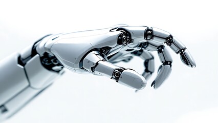 Poster - Robot hand reaching gesture or holding object 3d rendering