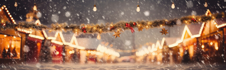Wall Mural - christmas markte banner