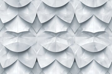 Poster - The image is a white and grey abstract design of a flower