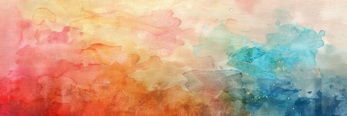 Canvas Print - Beautiful Abstract Watercolor Gradient Background with vibrant and trendy design elements