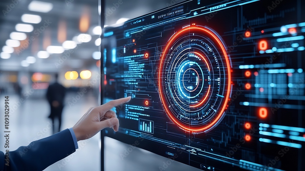 Stock-Foto „Blockchain technology powering the future of global finance ...