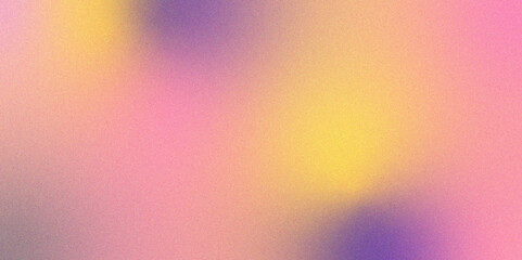 Fototapete - Abstract blurred gradient background in bright colors. flat background gradient yellow, pink, purple backdrop or background. abstract glowing grainy gradient noise texture poster header banner design	