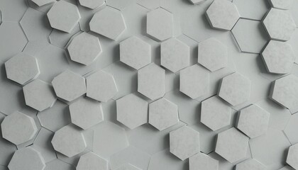 Poster - 3d white hex technology background 8798