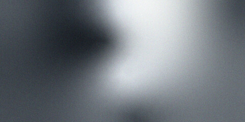 Aufkleber - Retro Gradient Grunge Background with Noise. Silver metal texture background chromium. black and grey Grain Blur Gradient Noise Wallpaper backdrop social media, banner, Steel metallic Background. 