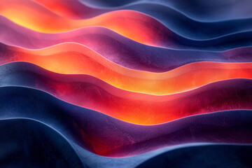 Poster - an elegant composition of smooth gradient shapes, arranged asymmetrically in layers, with subtle ref