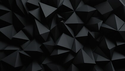 Poster - Black geometric hexagonal abstract background surface polygonal pattern with glowing hexagons 202