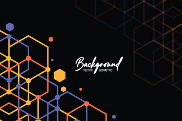 Aufkleber - Hexagons Design abstract background with geometric shapes EPS 10