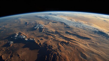 Wall Mural - planet mars viewed from space