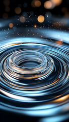 Poster - Dynamic water ripples abstract setting digital art vibrant colors close-up view fluid motion concept for seo impact