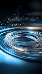 Poster - Dynamic water ripple action abstract scene digital art dark environment close-up viewpoint fluidity concept for seo impact