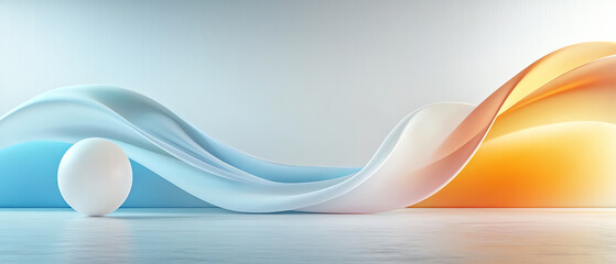 Poster - Dynamic abstract waves creative studio digital art modern environment artistic perspective visual harmony for seo impact