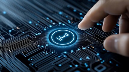 Fototapete - Businessman Interacting with Digital Assurance Checklist Board to Manage Verification Tasks and Ensure Organizational Compliance and Workflow Optimization