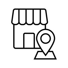 Poster - Store location icon set, Store building sign. for mobile concept and web design. vector illustration on white background