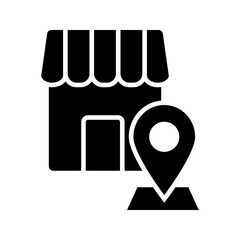 Poster - Store location icon set, Store building sign. for mobile concept and web design. vector illustration on white background