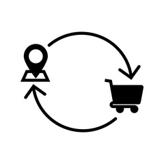 Poster - Store location icon design, vector illustration on white background