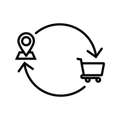 Poster - Store location icon design, vector illustration on white background