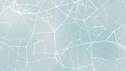 Aufkleber - Digital technology motion bright background rendered abstract plexus geometric animation