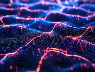 Poster - Glowing Neural Network Calculating Optimal Tax Strategies for Businesses Using to Navigate Financial Regulations
