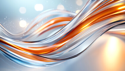 Poster - Flowing abstract waves digital art vibrant colors modern design dynamic composition visual harmony for inspired creativity