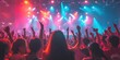 © anavanesagarna - Excited crowd at a vibrant K-pop concert with colorful lights. AI generated