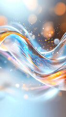 Poster - Dynamic waves of colorful light abstract digital art vivid imagery modern aesthetics high-resolution creative expression