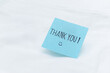 © M21Perfect - Business appreciation note office desk thank you message professional environment close-up view gratitude concept for engagement