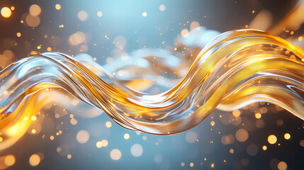 Poster - Fluid motion artistry abstract background digital art vivid colors close-up view creative expression for modern design