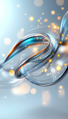 Poster - Dynamic abstract swirl art digital space graphic design modern aesthetic close-up view fluid motion concept
