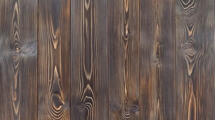 Poster - beautifully grained dark wooden planks floor surface with natural patterns and textures for use in v