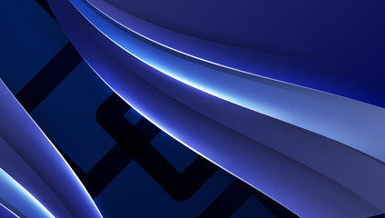 Poster - Blue Vector Abstract Geometric Shapes Background. For Background, Banner, Pamphlet, Certificate and Presentation