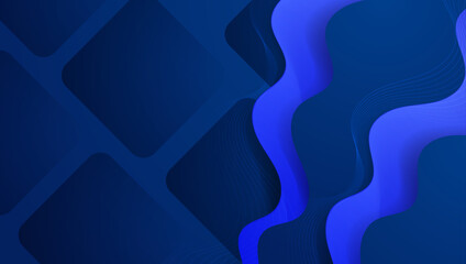 Poster - Blue Vector Abstract Geometric Shapes Background. For Background, Banner, Pamphlet, Certificate and Presentation