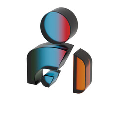 Poster - 3D Gradient Personal Injury symbol icons